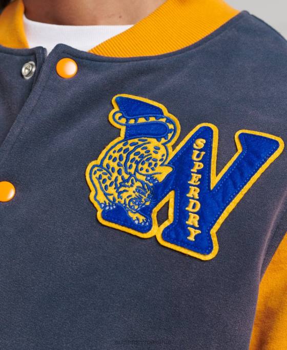 Superdry jachetă bomber colegială de epocă îmbrăcăminte marina bărbați JX0Z806