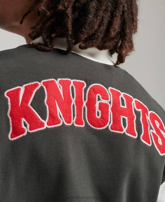 Superdry jachetă bomber colegială de epocă îmbrăcăminte negru bărbați JX0Z796