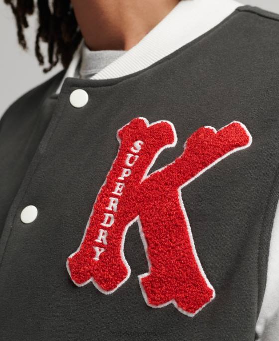 Superdry jachetă bomber colegială de epocă îmbrăcăminte negru bărbați JX0Z796