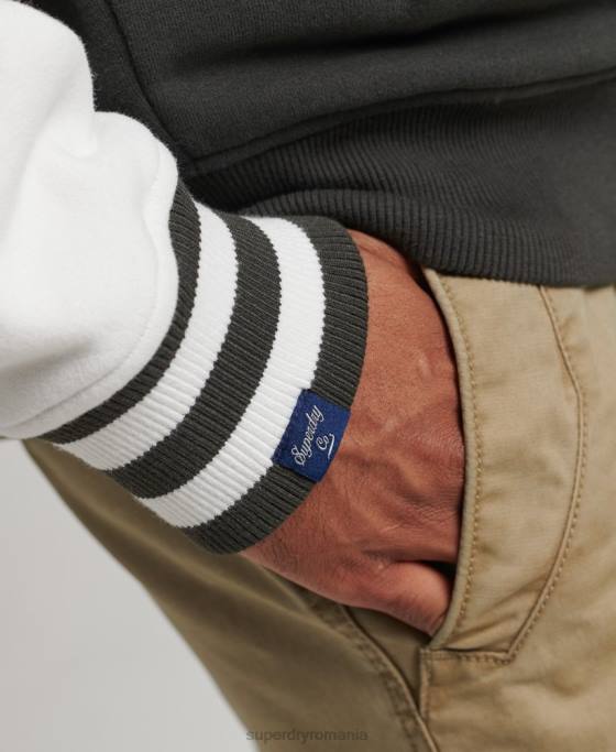 Superdry jachetă bomber colegială de epocă îmbrăcăminte negru bărbați JX0Z796