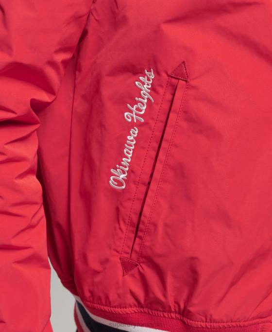 Superdry jachetă bomber colegială de lux îmbrăcăminte roșu bărbați JX0Z4612