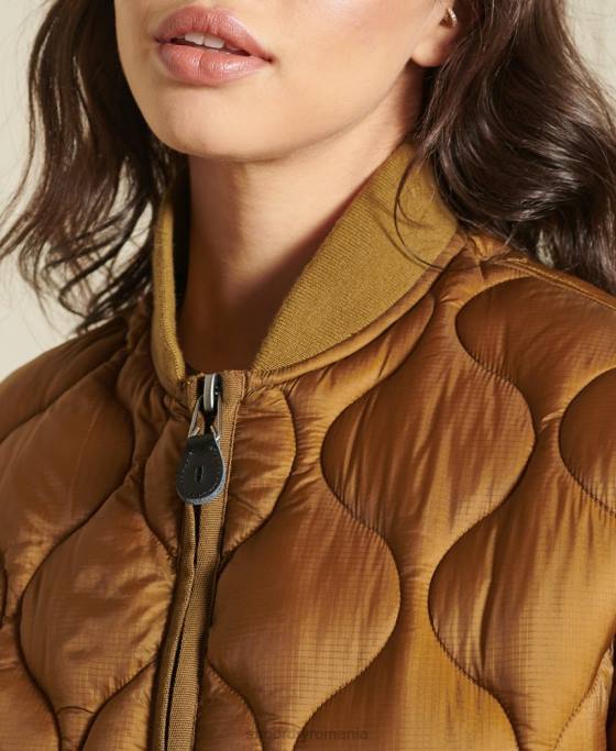 Superdry jachetă bomber cu căptușeală supradimensionată îmbrăcăminte bronzat femei JX0Z5562