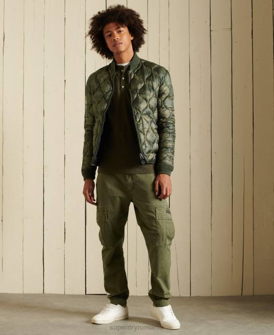 Superdry jachetă bomber cu căptușeală îmbrăcăminte verde bărbați JX0Z4785