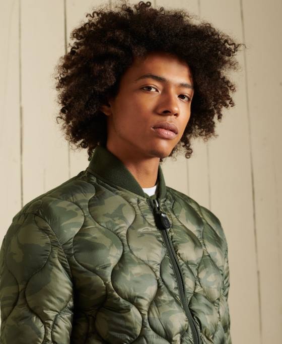 Superdry jachetă bomber cu căptușeală îmbrăcăminte verde bărbați JX0Z4785