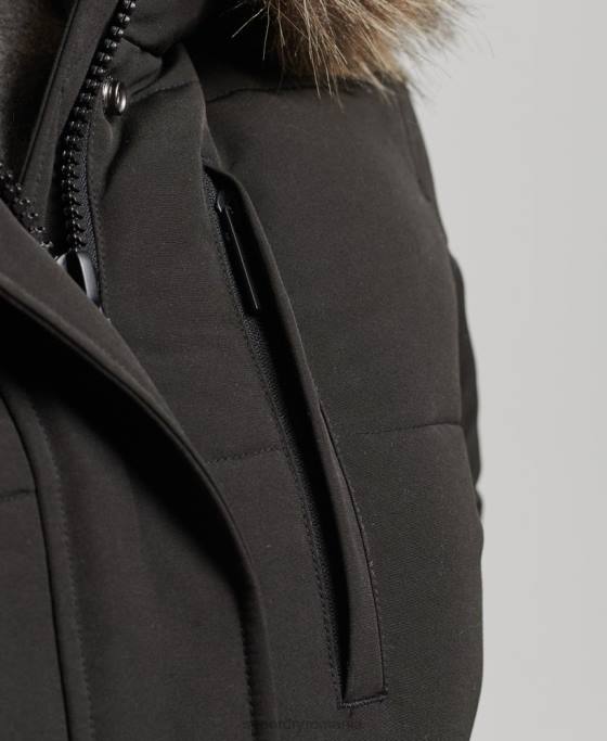 Superdry jachetă bomber cu glugă Everest îmbrăcăminte gri inchis femei JX0Z3795