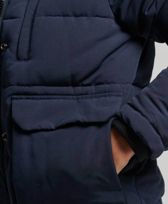 Superdry jachetă bomber cu glugă Everest îmbrăcăminte marina femei JX0Z3752