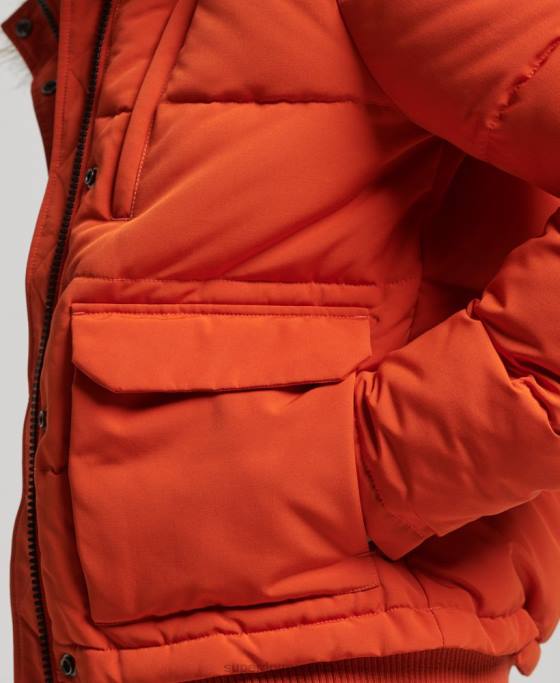 Superdry jachetă bomber cu glugă Everest îmbrăcăminte portocale femei JX0Z3591