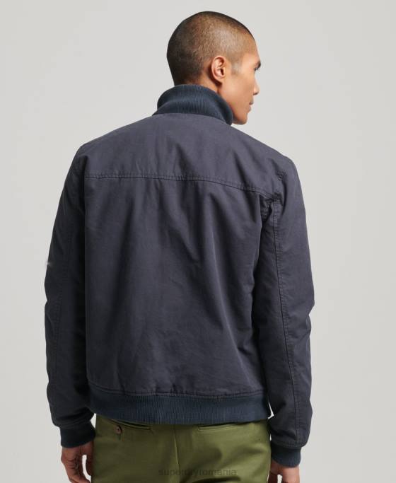 Superdry jachetă bomber cu guler tricot îmbrăcăminte marina bărbați JX0Z7