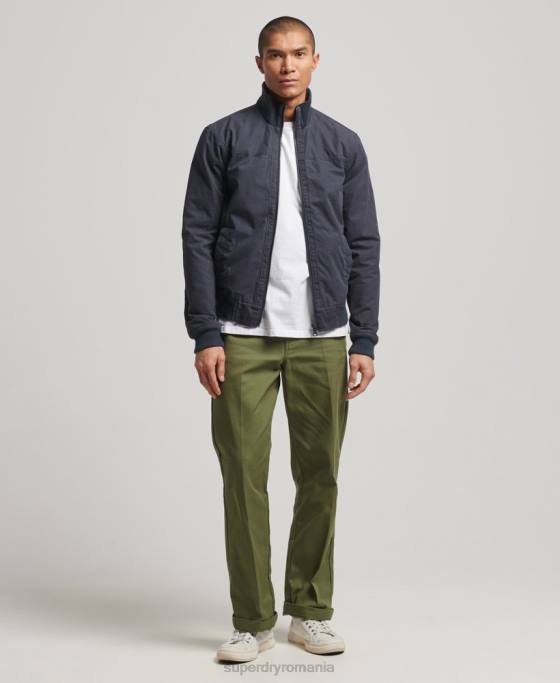 Superdry jachetă bomber cu guler tricot îmbrăcăminte marina bărbați JX0Z7
