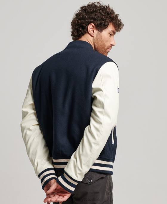 Superdry jachetă bomber de colegiu îmbrăcăminte marina bărbați JX0Z954