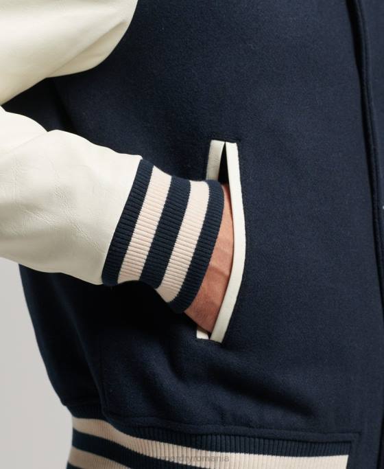 Superdry jachetă bomber de colegiu îmbrăcăminte marina bărbați JX0Z954