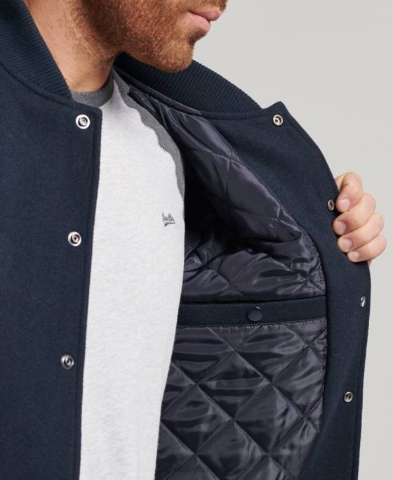 Superdry jachetă bomber de colegiu îmbrăcăminte marina bărbați JX0Z954