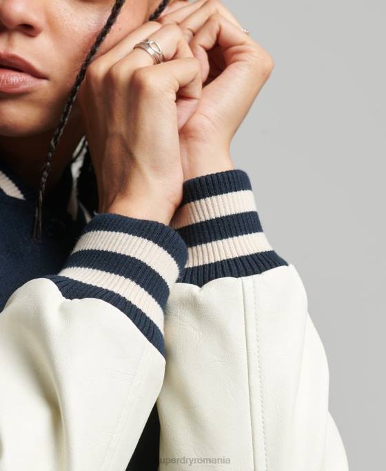 Superdry jachetă bomber de colegiu îmbrăcăminte marina femei JX0Z3784