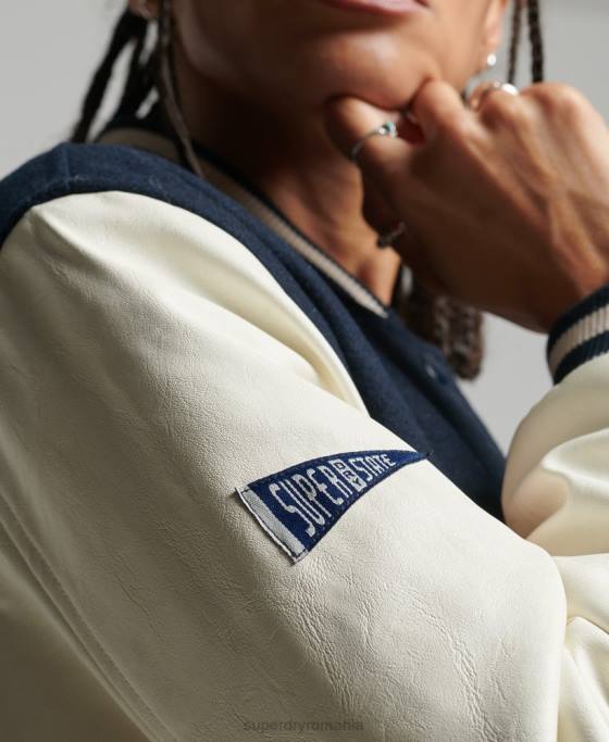 Superdry jachetă bomber de colegiu îmbrăcăminte marina femei JX0Z3784
