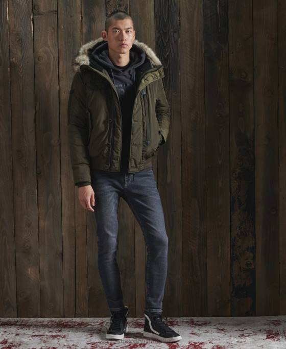 Superdry jachetă bomber de salvare chinook îmbrăcăminte kaki bărbați JX0Z4541