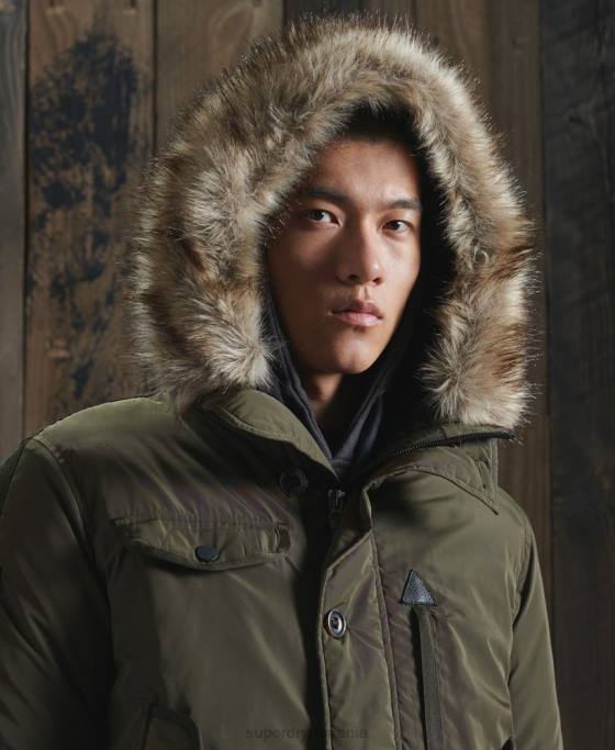 Superdry jachetă bomber de salvare chinook îmbrăcăminte kaki bărbați JX0Z4541