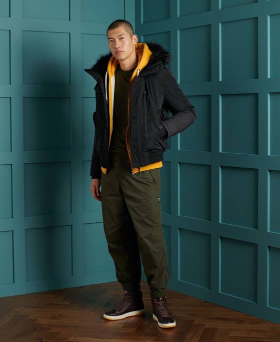 Superdry jachetă bomber de salvare chinook îmbrăcăminte negru bărbați JX0Z4732