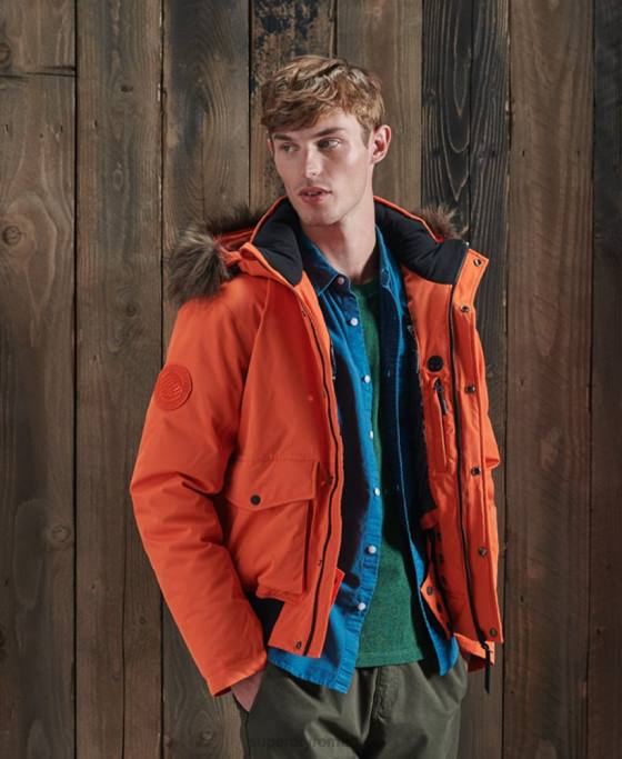 Superdry jachetă bomber de zăpadă din puf Everest îmbrăcăminte portocale bărbați JX0Z1194