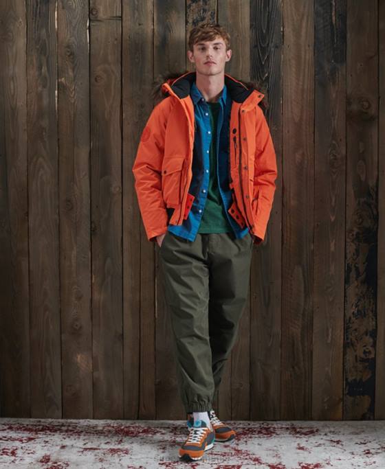 Superdry jachetă bomber de zăpadă din puf Everest îmbrăcăminte portocale bărbați JX0Z1194