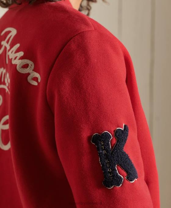 Superdry jachetă bomber din jerseu colegial îmbrăcăminte roșu femei JX0Z6003