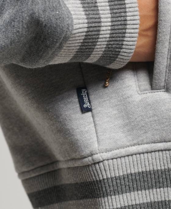 Superdry jachetă bomber din jerseu cu logo vintage îmbrăcăminte gri femei JX0Z3325