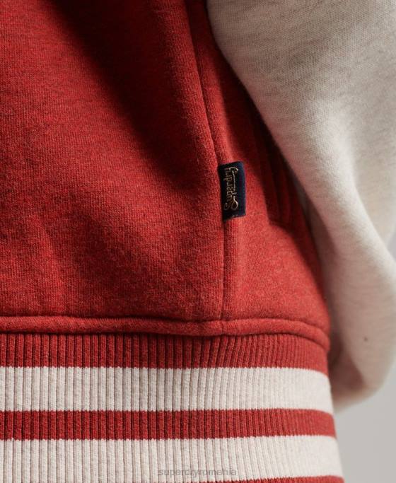 Superdry jachetă bomber din jerseu cu logo vintage îmbrăcăminte roșu femei JX0Z3317