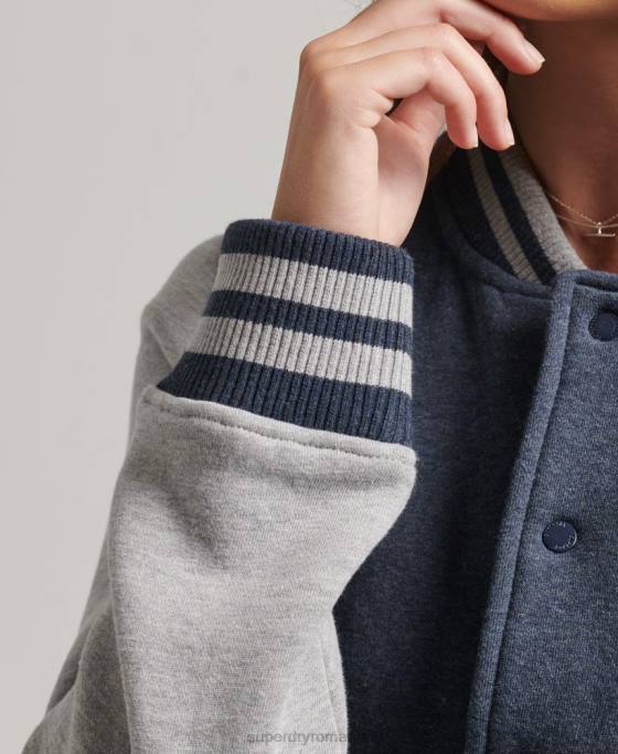 Superdry jachetă bomber din jerseu esențial îmbrăcăminte marina femei JX0Z3500