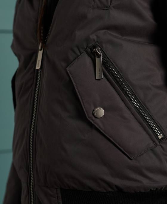 Superdry jachetă bomber din microfibră îmbrăcăminte negru femei JX0Z5712