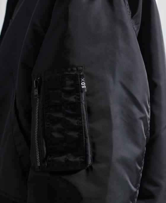 Superdry jachetă bomber dublă sdx ediție limitată îmbrăcăminte negru bărbați JX0Z5555
