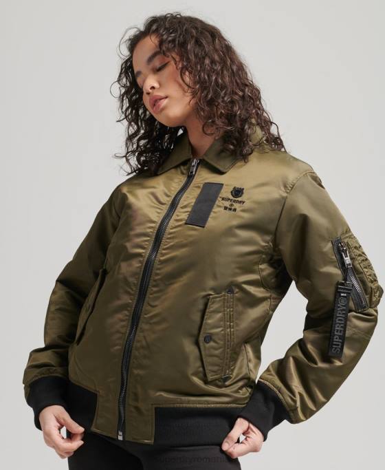 Superdry jachetă bomber energy ma2 îmbrăcăminte verde femei JX0Z5508
