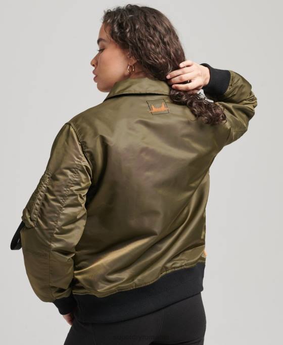 Superdry jachetă bomber energy ma2 îmbrăcăminte verde femei JX0Z5508