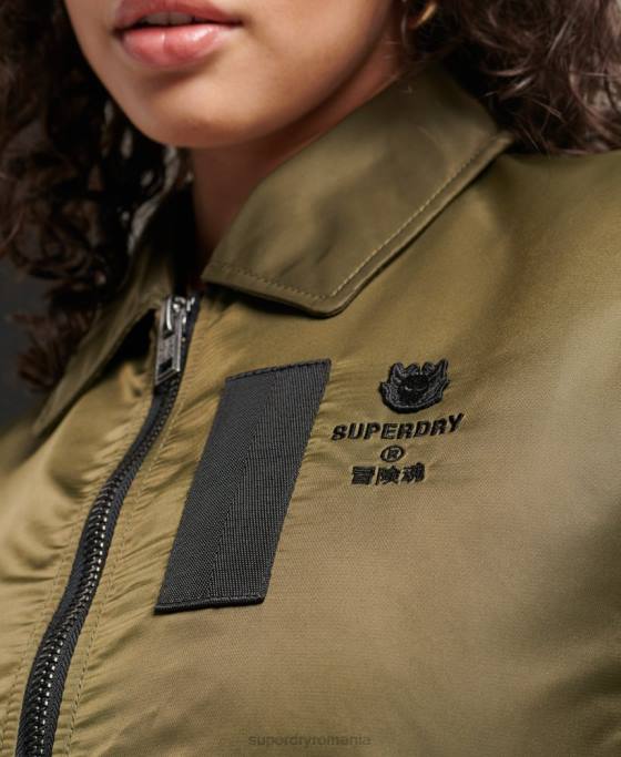 Superdry jachetă bomber energy ma2 îmbrăcăminte verde femei JX0Z5508