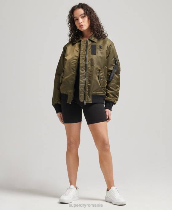 Superdry jachetă bomber energy ma2 îmbrăcăminte verde femei JX0Z5508