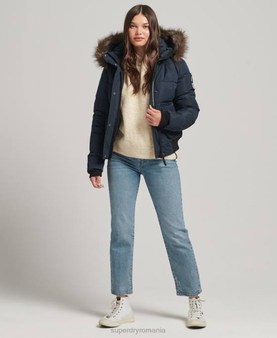 Superdry jachetă bomber everest ella îmbrăcăminte marina femei JX0Z5628