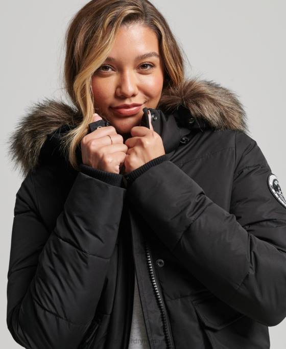 Superdry jachetă bomber everest ella îmbrăcăminte negru femei JX0Z5465