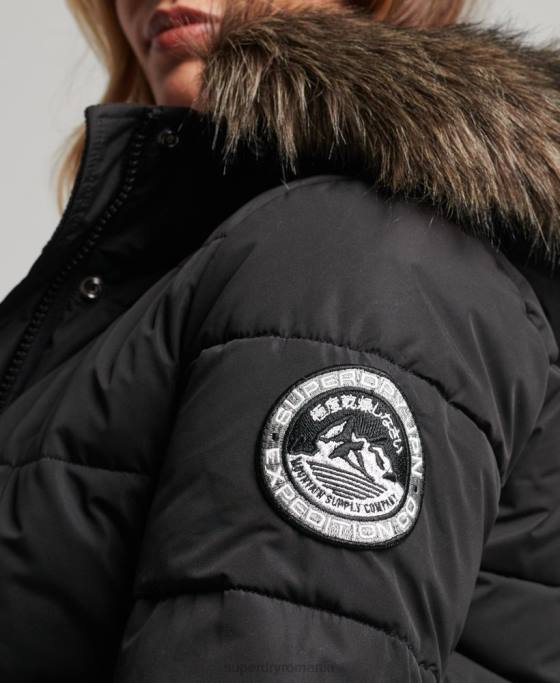 Superdry jachetă bomber everest ella îmbrăcăminte negru femei JX0Z5465