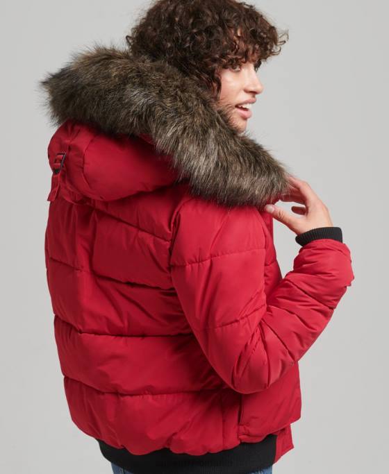 Superdry jachetă bomber everest ella îmbrăcăminte roșu femei JX0Z5517