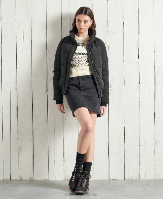 Superdry jachetă bomber everest fără glugă îmbrăcăminte negru femei JX0Z5718