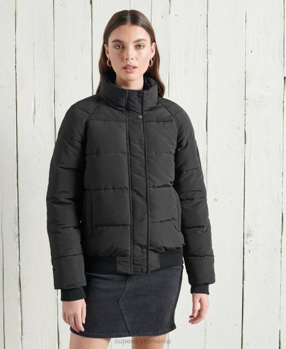Superdry jachetă bomber everest fără glugă îmbrăcăminte negru femei JX0Z5718