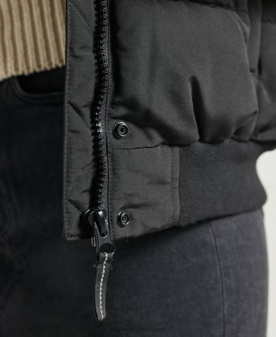 Superdry jachetă bomber everest fără glugă îmbrăcăminte negru femei JX0Z5718