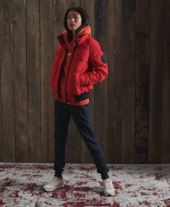 Superdry jachetă bomber everest fără glugă îmbrăcăminte roșu femei JX0Z5659