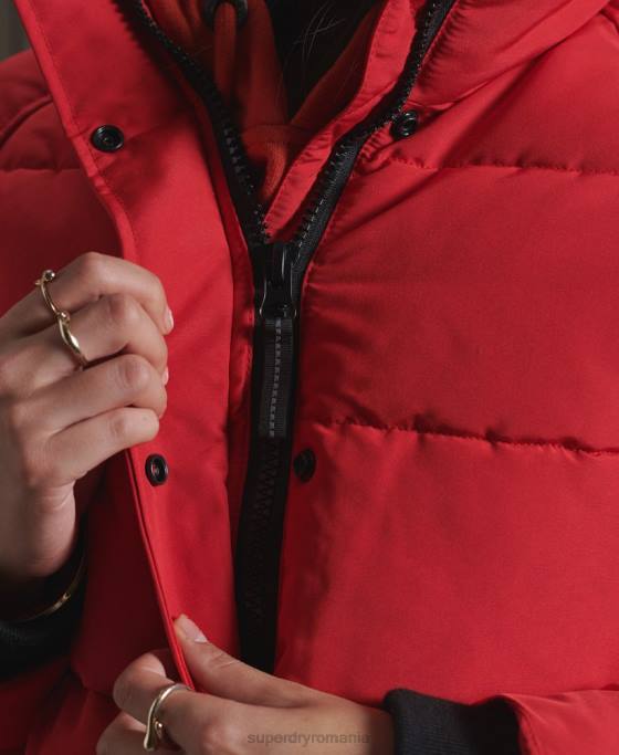 Superdry jachetă bomber everest fără glugă îmbrăcăminte roșu femei JX0Z5659