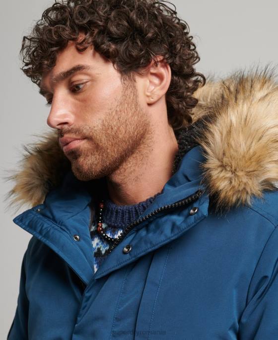 Superdry jachetă bomber everest îmbrăcăminte albastru deschis bărbați JX0Z1121