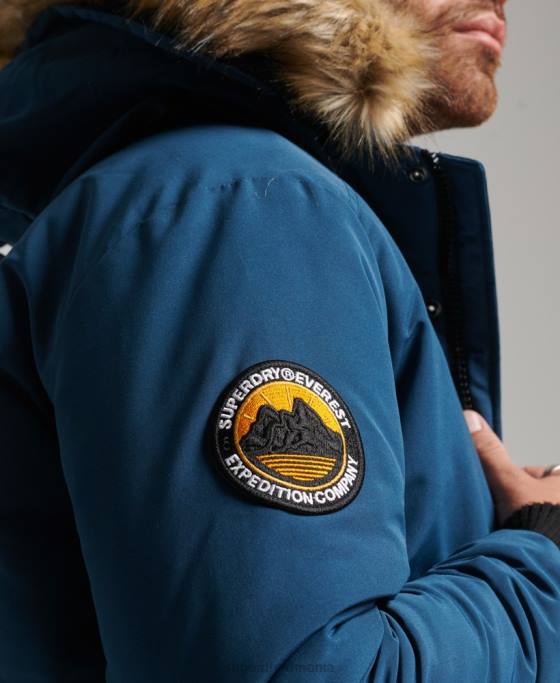 Superdry jachetă bomber everest îmbrăcăminte albastru deschis bărbați JX0Z1121