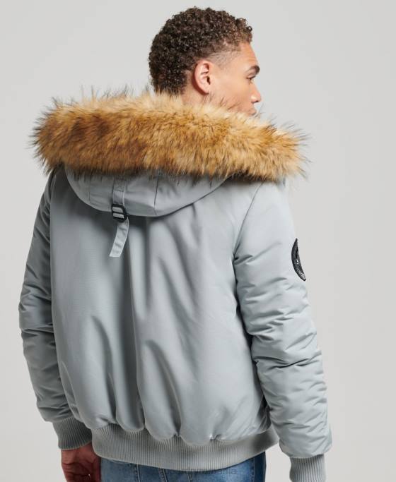 Superdry jachetă bomber everest îmbrăcăminte albastru deschis bărbați JX0Z993
