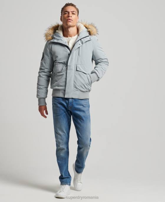 Superdry jachetă bomber everest îmbrăcăminte albastru deschis bărbați JX0Z993