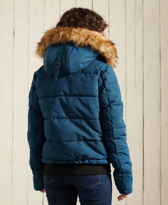 Superdry jachetă bomber everest îmbrăcăminte albastru deschis femei JX0Z5735
