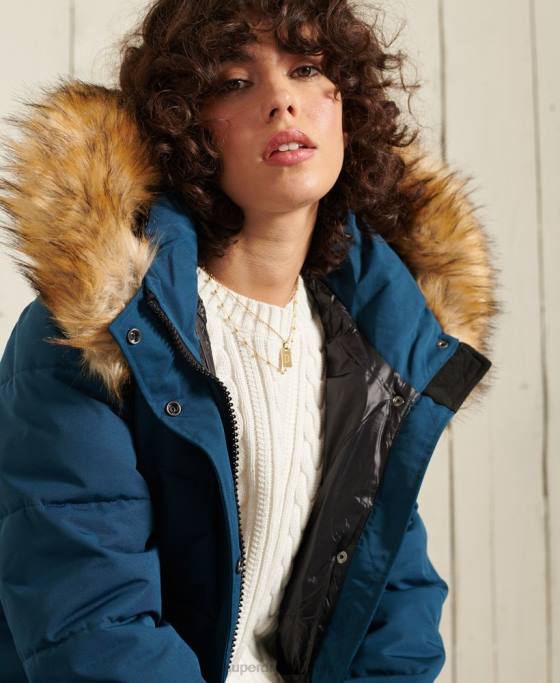 Superdry jachetă bomber everest îmbrăcăminte albastru deschis femei JX0Z5735