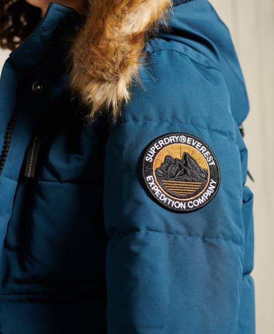Superdry jachetă bomber everest îmbrăcăminte albastru deschis femei JX0Z5735