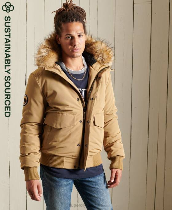 Superdry jachetă bomber everest îmbrăcăminte bronzat bărbați JX0Z1055